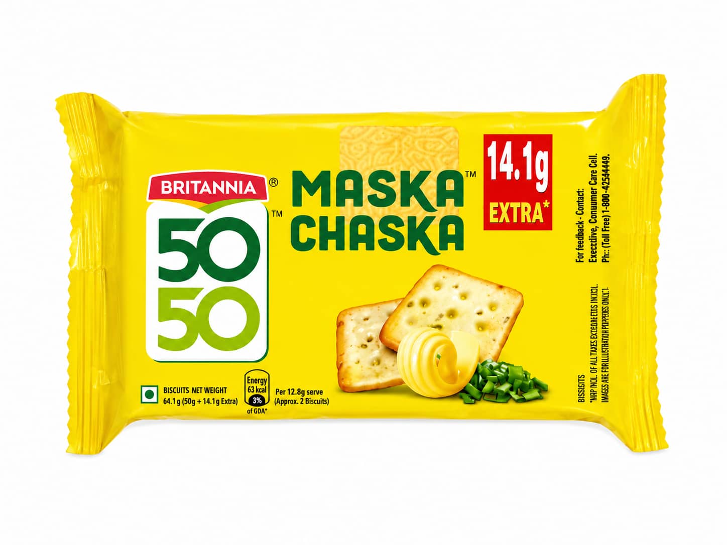 Britannia 50-50 Maska Chaska Biscuits (Pcak of 4)